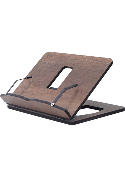 Ahşap Ahşap Kitap Okuma Standı Büyük Boy Tablet Standı Kitap Tutucu Rahle (Ceviz) Kahverengi