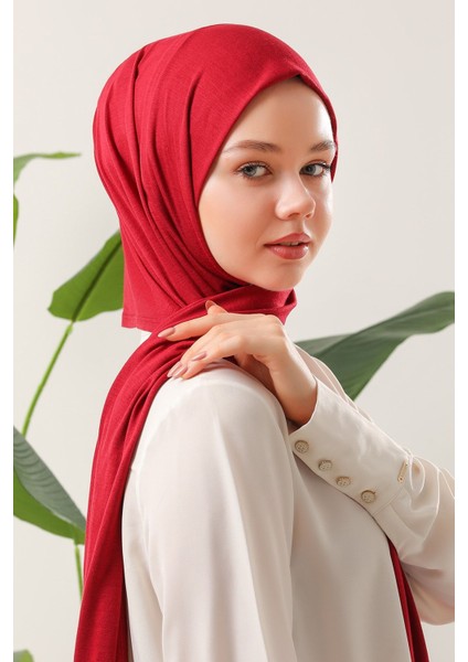 Tesettür Penye Şal Bordo