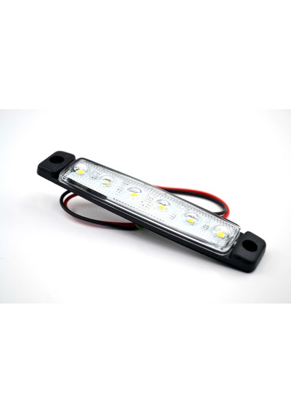 12V 6 LED Beyaz Parmak Lamba Su Geçirmez Ince Dizayn Side Marker