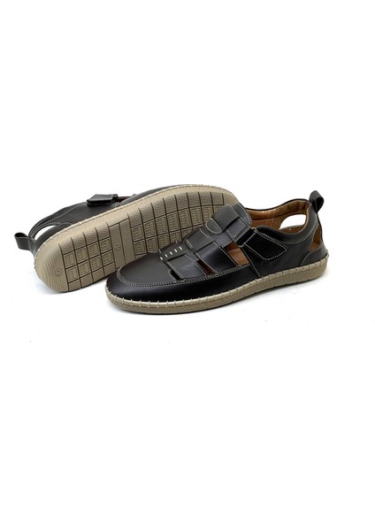 Deri Erkek Sandalet Yumuşak Comfort, Battal Boy 1253 fırsatları