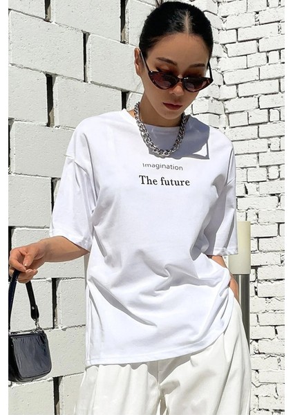 Only Trendwear Unisex The Future Baskılı Oversize T-Shirt fiyatları