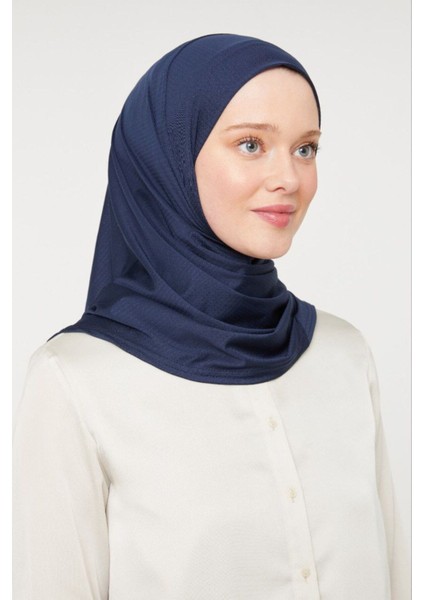Kadın Tesettür Pratik Hijab Şal Lacivert