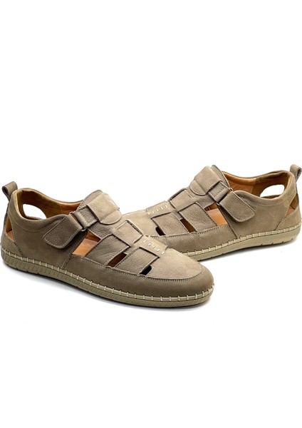 Deri Erkek Sandalet Yumuşak Comfort, Battal Boy 1253 fiyatları