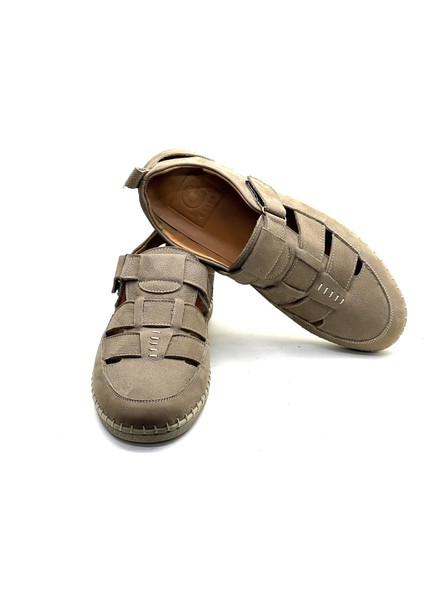Deri Erkek Sandalet Yumuşak Comfort, Battal Boy 1253 fırsatları