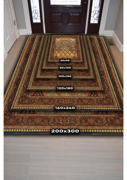 Art Deko Vintage Afrikalı Temalı Renkli Halı Etnik Afrikalı Kadın Geometrik Desenli Halı indirimleri