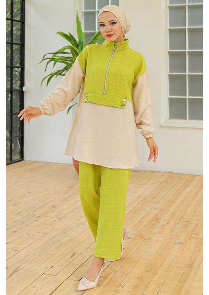 Veray Tunik Pantolon Ikili Takım 931 - Yağ Yeşili