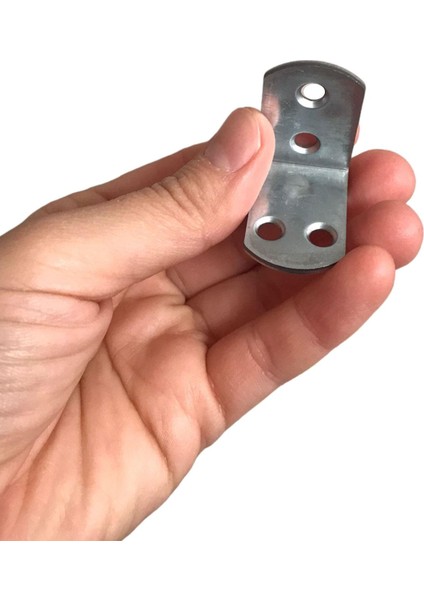 4 Adet Mobilya Eşya Dolap Duvar Sabitleyici Köşe Bağlantı L Demir Gönye Deprem Güvenliği 30 x 30 x 22 mm