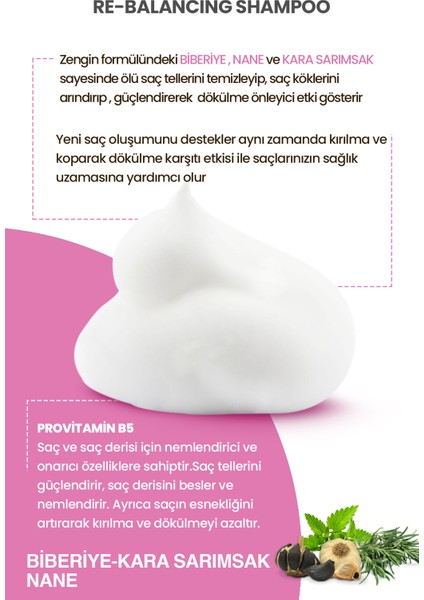 Dökülme Önleyici Güçlendirici Destekleyici Biberiye, Kara Sarımsak Özlü Şampuan 400 ml modelleri