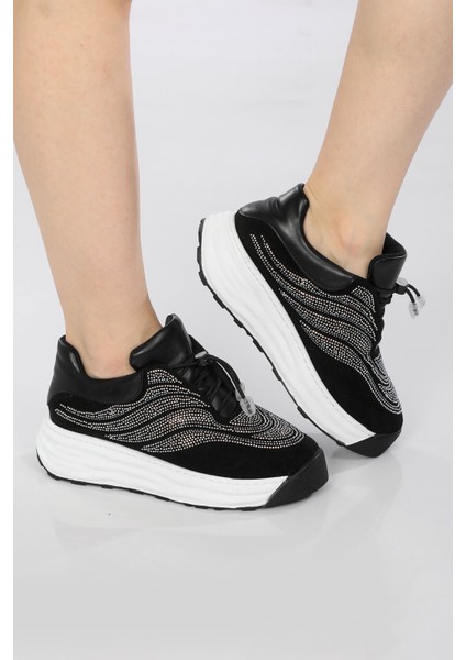 Hafif ve Rahat Tabanlı, Taş Süslemeli Günlük Şık ve Spor Kadın Ayakkabı FV1507FV