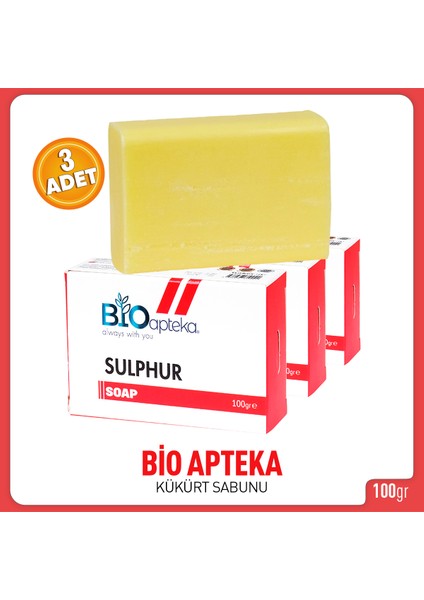 Kükürtlü Sabun 100 gr 3 Kutu