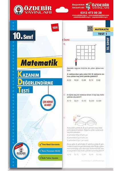 10.sınıf 4'lü Yaprak Test Seti Matematik Fizik Kimya Biyoloji