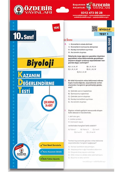 10.sınıf 4'lü Yaprak Test Seti Matematik Fizik Kimya Biyoloji