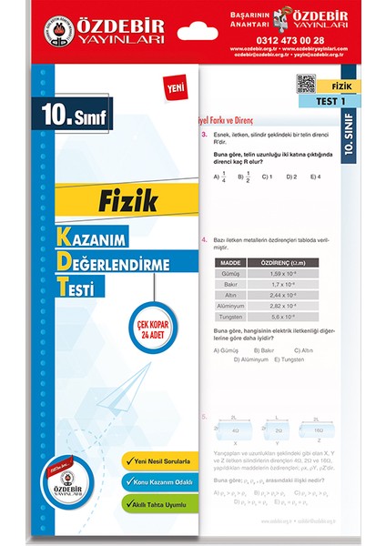 10.sınıf 4'lü Yaprak Test Seti Matematik Fizik Kimya Biyoloji