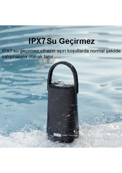 BTS31 Stormbox Pro 24W 24 Saat Oynatma Süresi IP67 Su Geçirmez Taşınabilir Tws Bluetooth Hoparlör Siyah