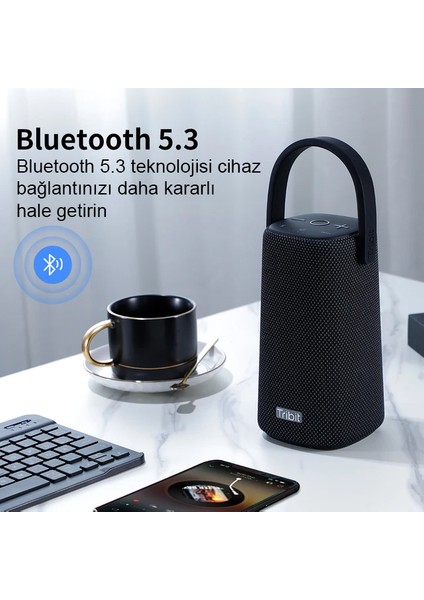 BTS31 Stormbox Pro 24W 24 Saat Oynatma Süresi IP67 Su Geçirmez Taşınabilir Tws Bluetooth Hoparlör Siyah