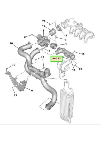 Turbo Susturucu 407 C5 (İBR17471-0400407-0400403-1440.57)