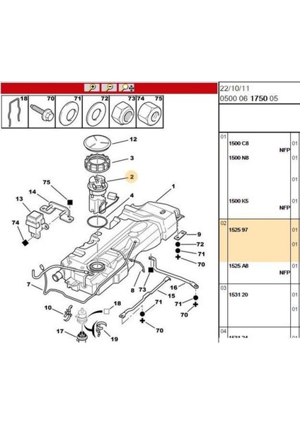 Depo Şamandırası Xsara (775058-152597)