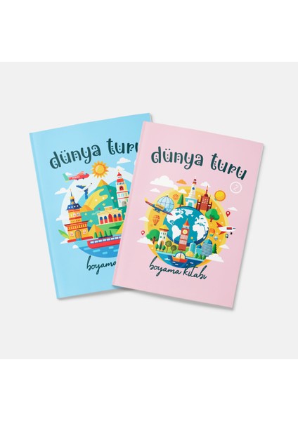 Dünya Turu Boyama Kitabı 2'li Set