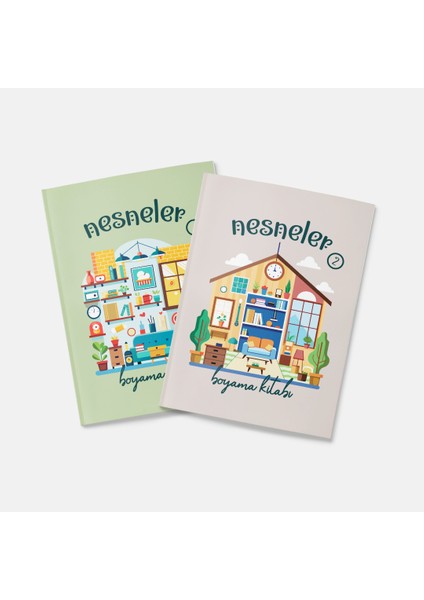 Nesneler Boyama Kitabı 2'li Set