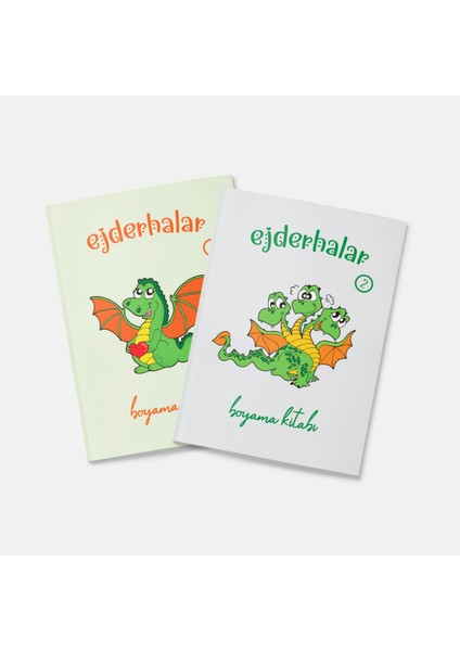 Ejderhalar Boyama Kitabı 2'li Set