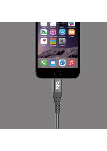 BX-IP01C Güçlendirilmiş Apple Lightning Şarj ve Data Kablosu Beyaz 1 Metre