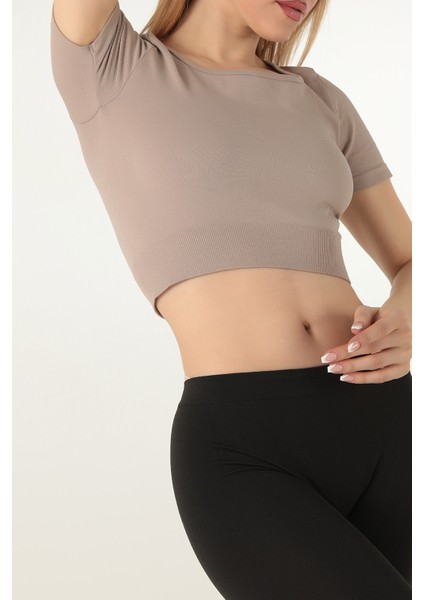 Seamless Kısa Kollu Crop