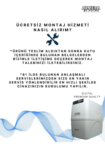 Premium Pompalı Dijital Seri Ekstra Ph Alkali Mineral Eklentili Çelik Tanklı Su Arıtma Cihazı