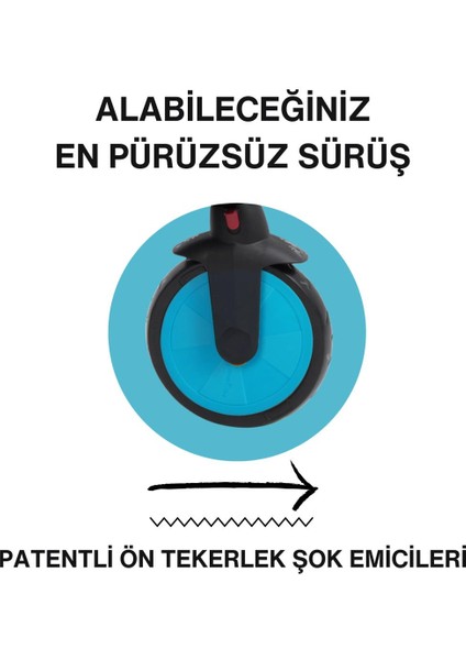 STR3 Plus 5’i 1 Arada Modüler Katlanabilir Bebek Arabası ve Üç Tekerlekli Bebek Bisikleti Blue