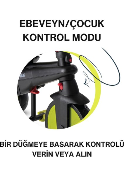 STR3 Plus 5’i 1 Arada Modüler Katlanabilir Bebek Arabası ve Üç Tekerlekli Bebek Bisikleti Green