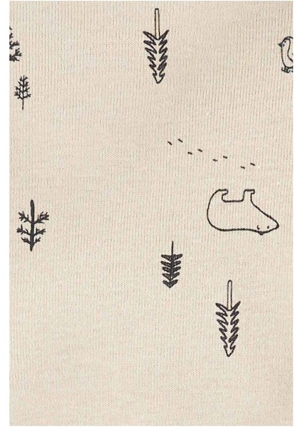 Layette Erkek Bebek 4'lü Body Set Siyah, Beyaz, Kahverengi Ayıcıklı