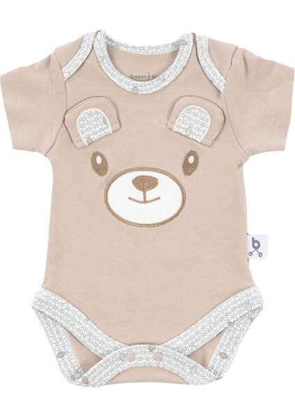 Hero Bebekler İçin Nakışlı Kısa Kol Body Teddy (Organik)