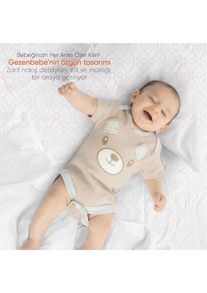 Hero Bebekler İçin Nakışlı Kısa Kol Body Teddy (Organik) modelleri
