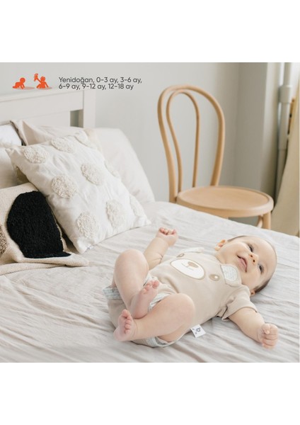 Hero Bebekler İçin Nakışlı Kısa Kol Body Teddy (Organik) fırsatları