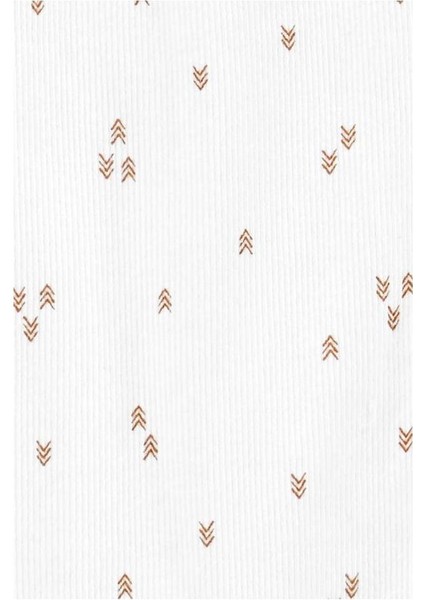 Layette Bebek 2'li Tulum Şapka Set Beyaz, Kahverengi Önlüklü