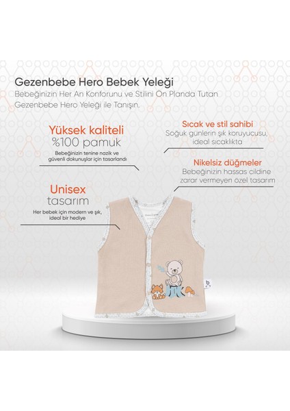 Hero Bebek Yeleği Teddy (Organik)