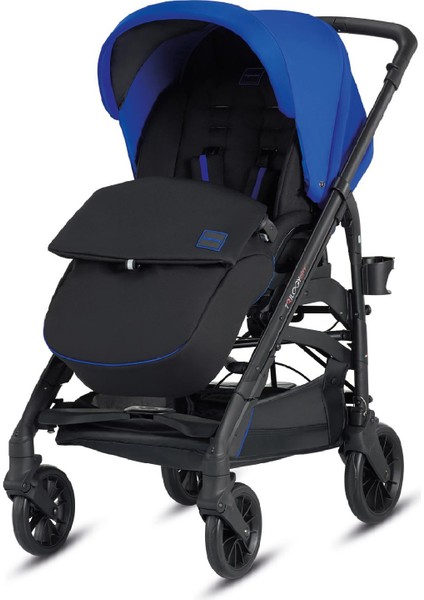Trilogy Tek El Tek Hamle ile Katlanıp Açılan Çift Yön Bebek Arabası - Splash Blue