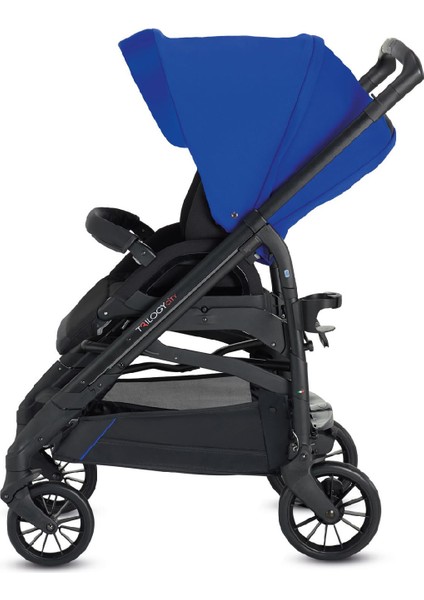 Trilogy Tek El Tek Hamle ile Katlanıp Açılan Çift Yön Bebek Arabası - Splash Blue