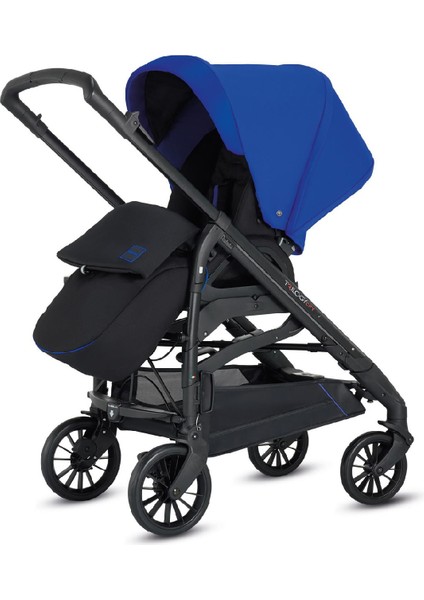Trilogy Tek El Tek Hamle ile Katlanıp Açılan Çift Yön Bebek Arabası - Splash Blue