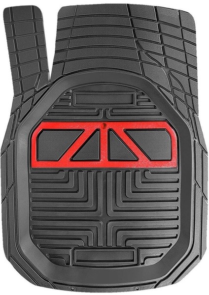 Opel Tigra 2004-2009 Araca Uyumlu Krom Kırmızı Derin Havuzlu Siyah Oto Paspas Takımı