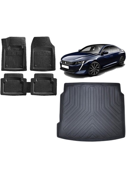 Peugeot 508 2022 Uyumlu 3D Bagaj Havuzu ve 4d Luxury Havuzlu Paspas