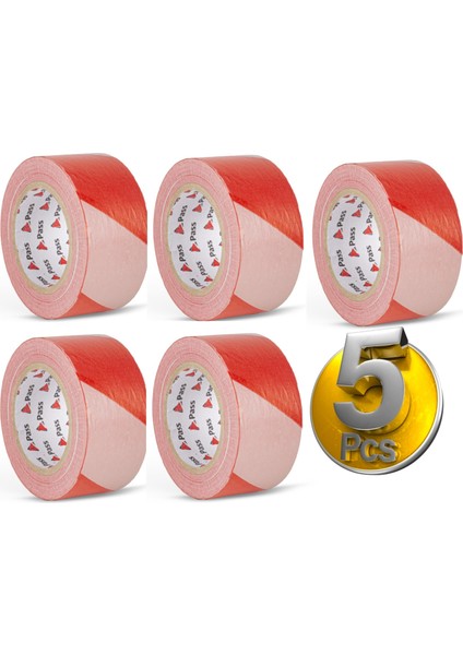 Emniyet Uyarı Ikaz Şerit Bandı Büyük 6 cm x 500 Metre 5 Adet