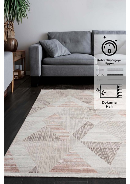 Konfor Elex 5209 Salon Mutfak Oturma Odası Halısı Modern Dokuma Halı 100x200
