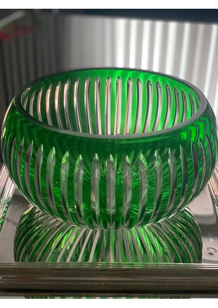 Kristal Kesme Yuvarlak Cam Salata Kasesi