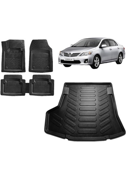 Toyota Corolla Sedan 2008 Model 3D Bagaj Havuzu ve 4d Luxury Havuzlu Paspas
