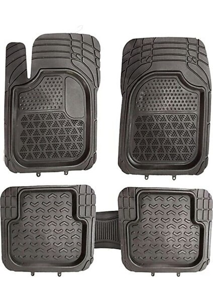 Peugeot 308 2017 Sonrası Araca Uyumlu 3D Havuzlu Siyah Oto Paspas Takımı