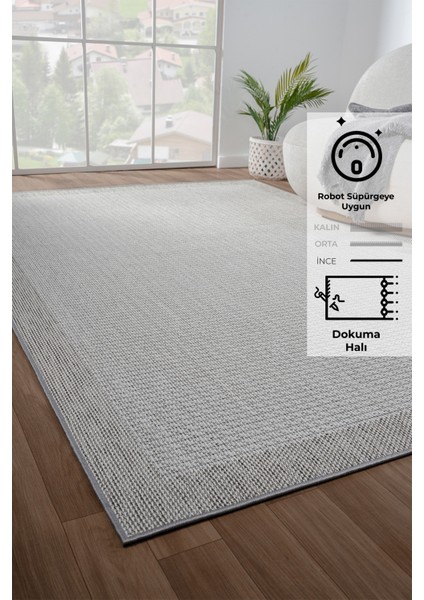 Konfor Halı Konfor Sisalux 3093 Krem Jüt Tabanlı Modern Dokuma Kilim Sisal Hasır Halı