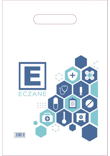Bio Eczane Poşeti E Logolu El Geçme 16X27 cm - 10 Kg'lık Paket