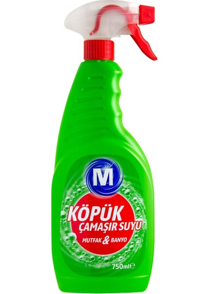 Köpük Çamaşır Suyu Mutfak Banyo 750 ml