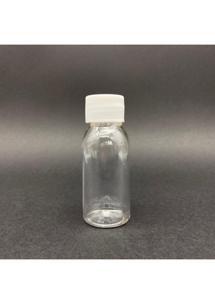 50 cc Sert Plastik Şişe Beyaz Kapaklı 50 ml Kapaklı Pet Şişe x 10 Adet
