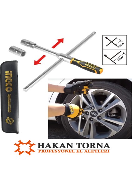 Ingco Profesyonel Bijon Anahtarı 1.kalite Çapraz Bijon Anahtarı